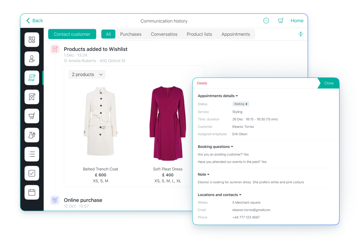 View customer profile
