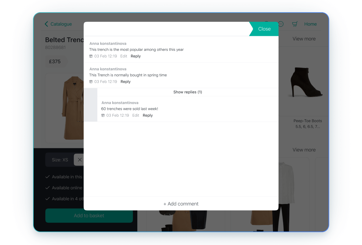 Collect feedback on products