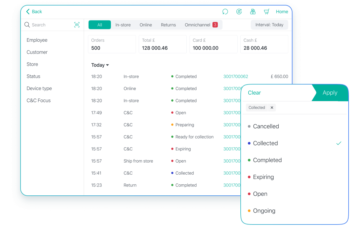 View & Filter Orders