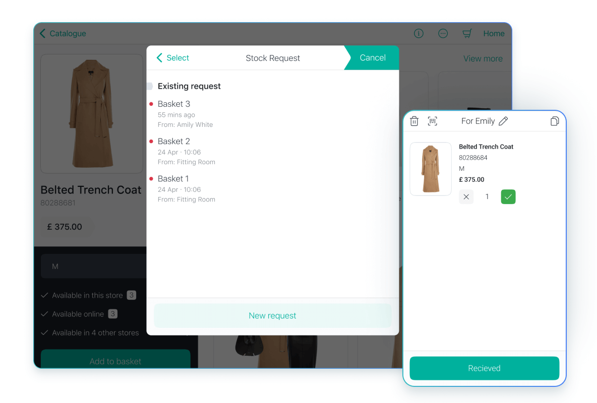 Request Products from Stockroom